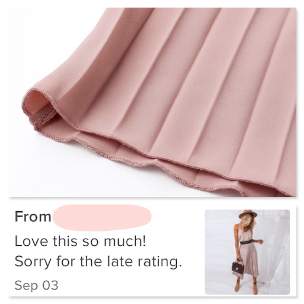 Pastel Pink Pleated V-Neck Dress - Picture 14 of 16